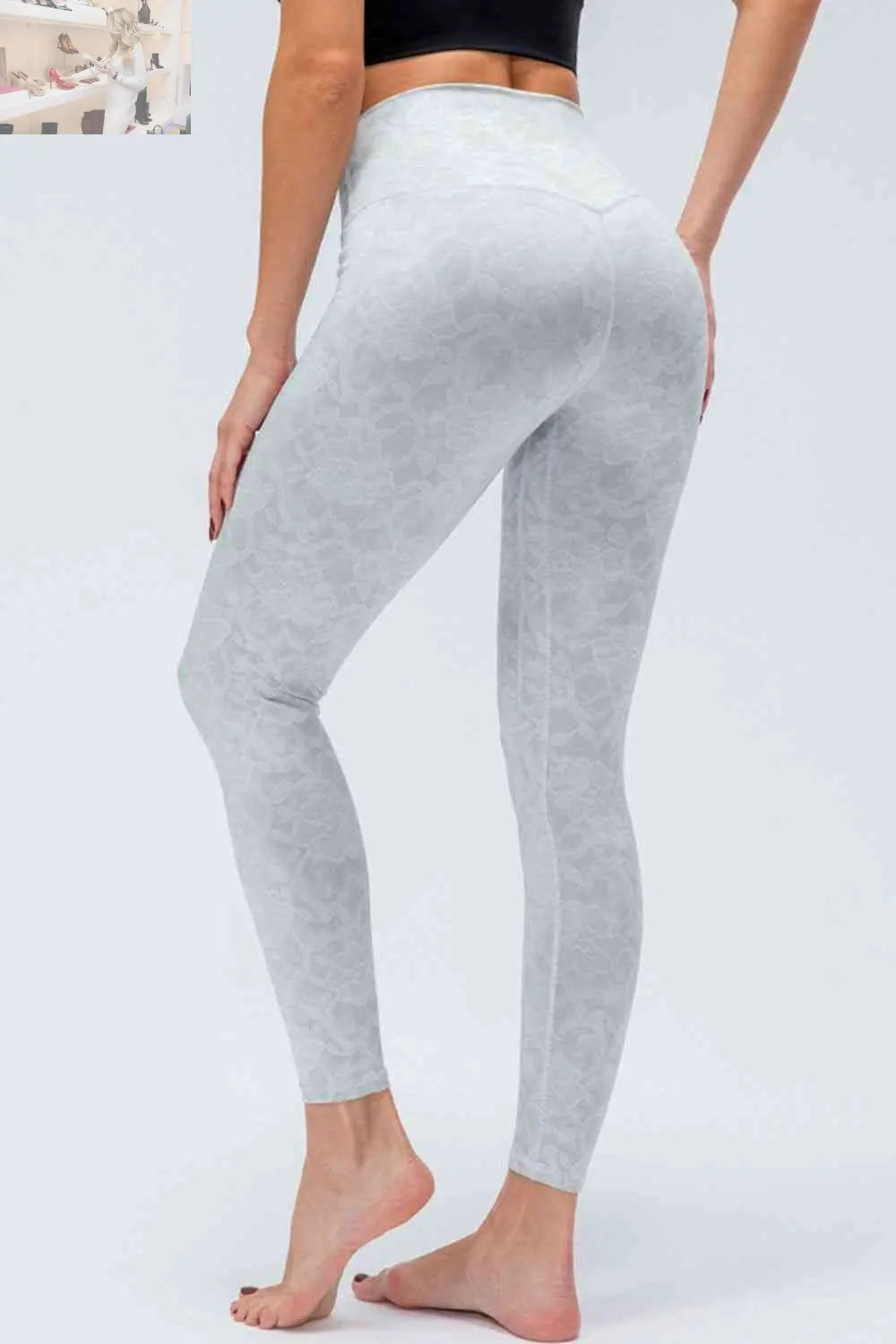 Wide Waistband Slim Fit Active Leggings - MegaSuperStar