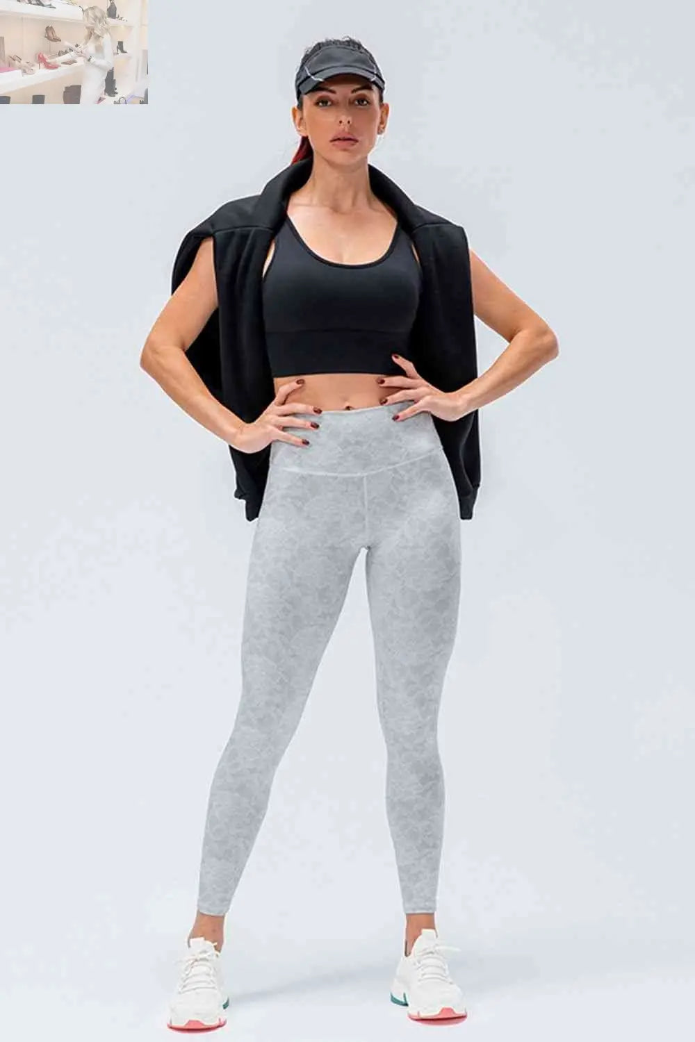 Wide Waistband Slim Fit Active Leggings - MegaSuperStar