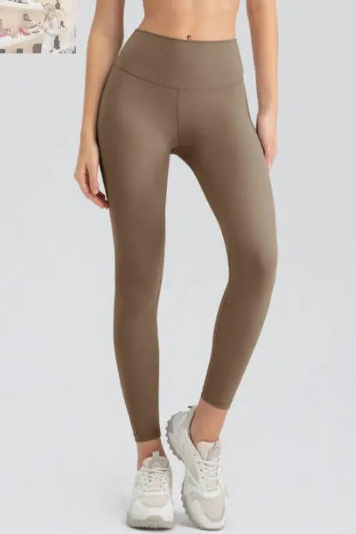 Wide Waistband Slim Fit Active Leggings - MegaSuperStar