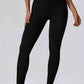 Wide Waistband Slim Fit Long Sports Leggings - MegaSuperStar