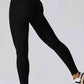 Wide Waistband Slim Fit Long Sports Leggings - MegaSuperStar