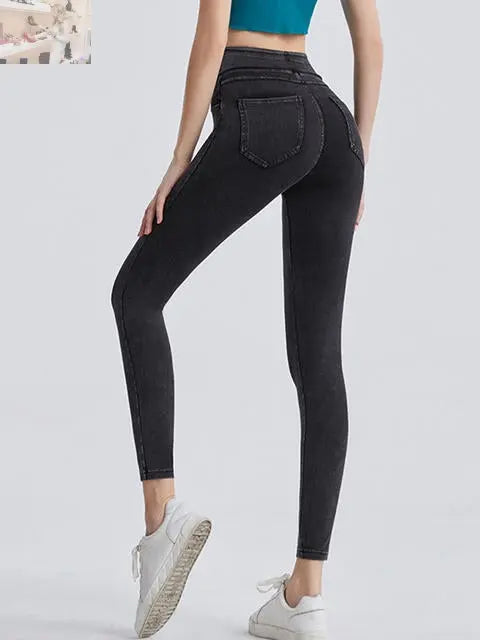 Wide Waistband Sports Leggings - MegaSuperStar