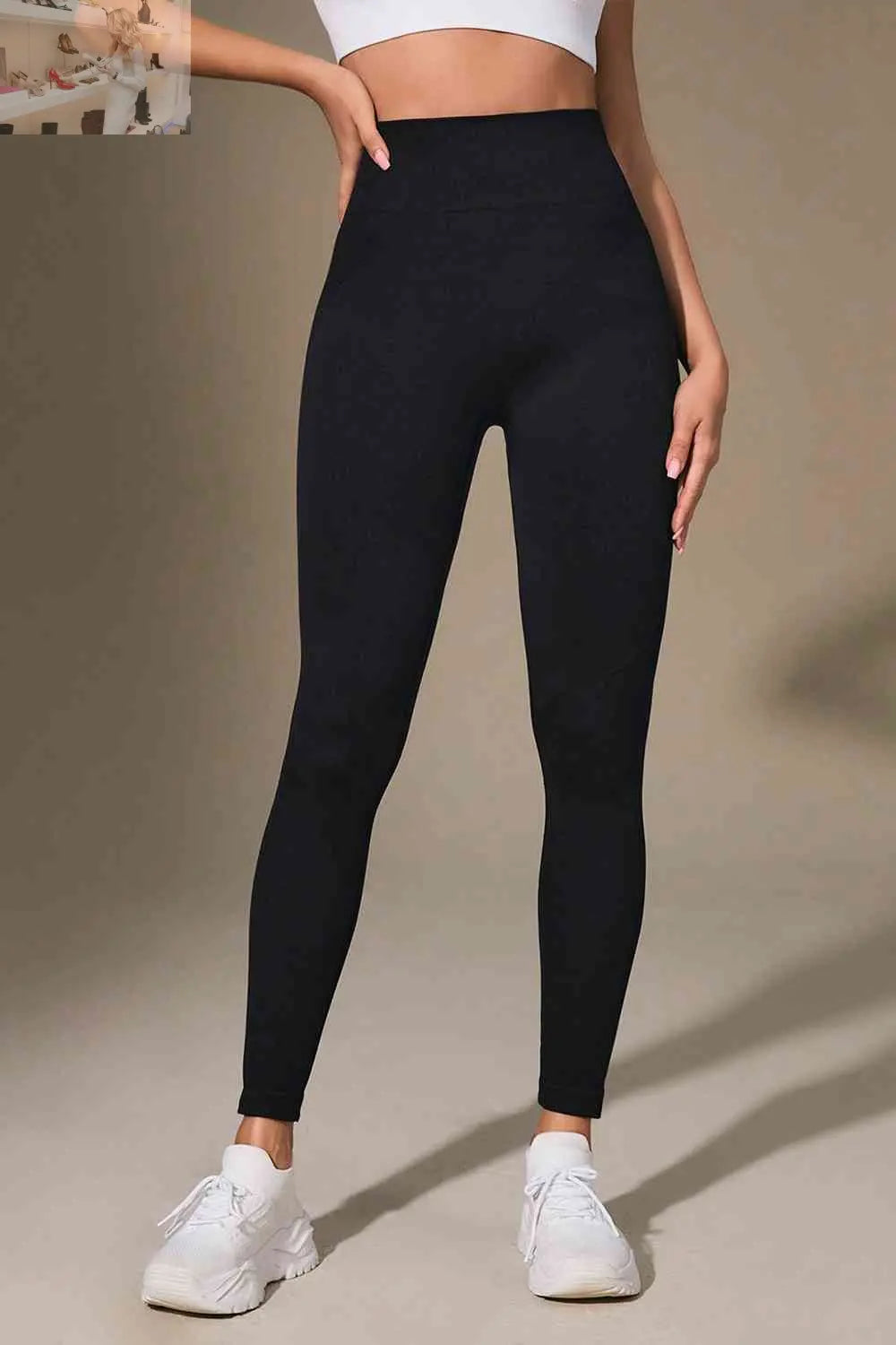 Wide Waistband Sports Leggings - MegaSuperStar