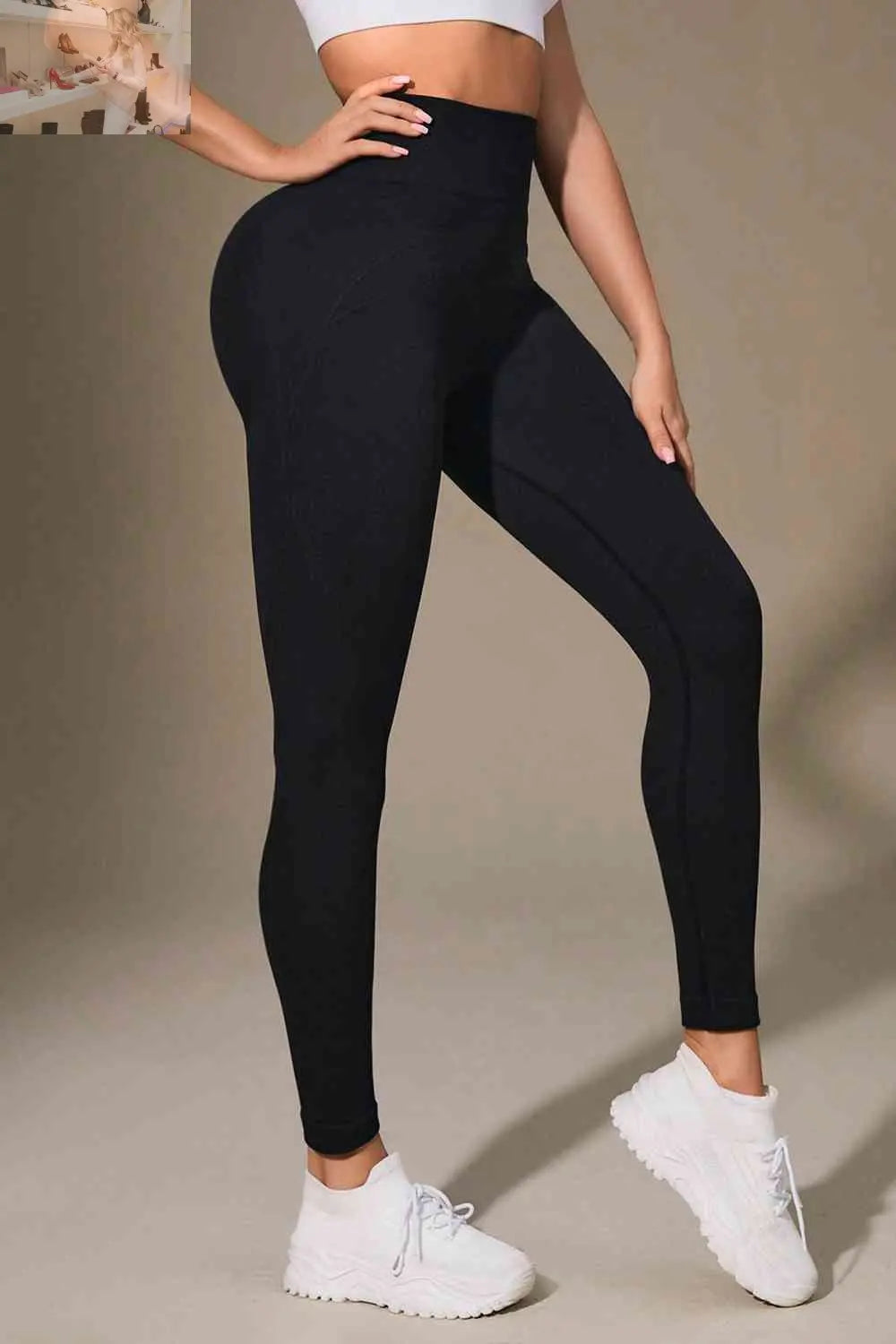 Wide Waistband Sports Leggings - MegaSuperStar