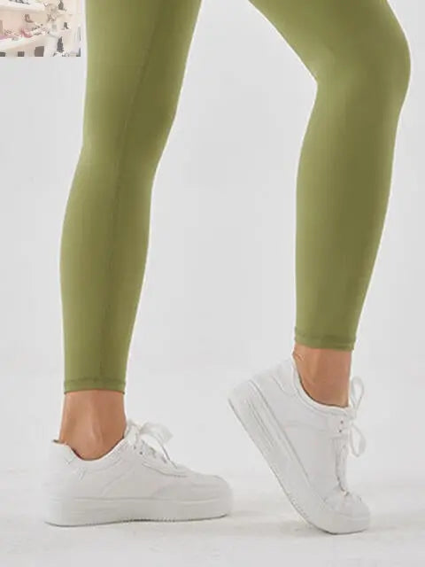 Wide Waistband Sports Leggings - MegaSuperStar