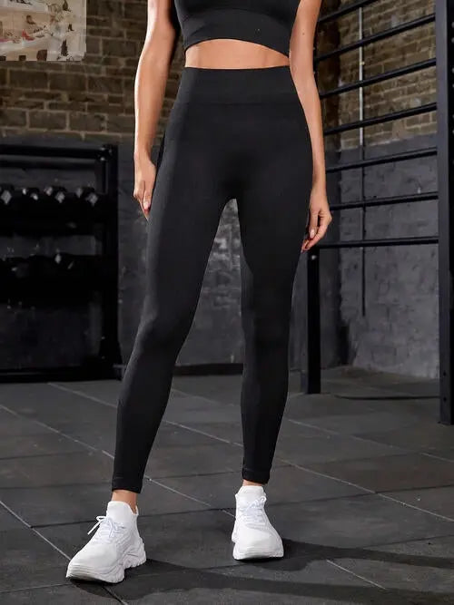 Wide Waistband Sports Leggings - MegaSuperStar