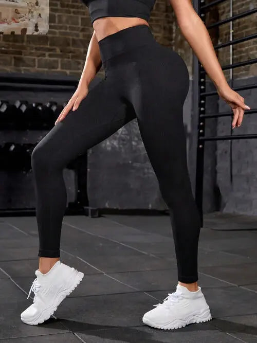 Wide Waistband Sports Leggings - MegaSuperStar