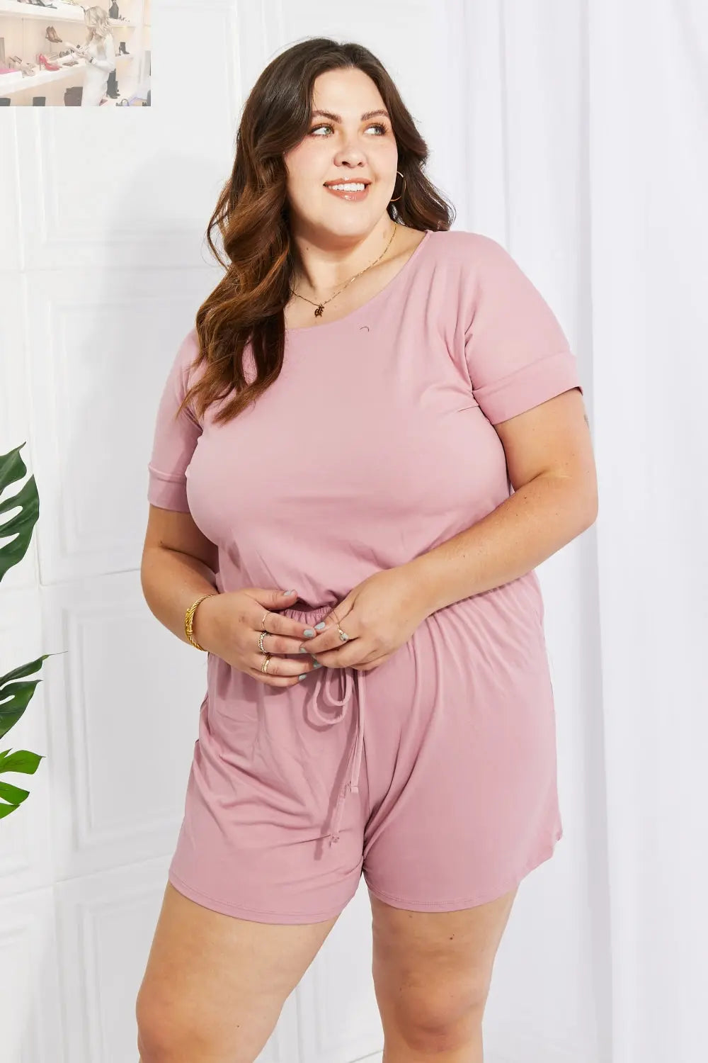 Zenana Do Better Full Size Brushed DTY Romper - MegaSuperStar