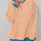 Contrast Striped Long Sleeve Sweatshirt