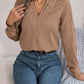 V-Neck Long Sleeve Blouse