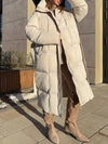 Longline Padded Winter Coat with Belted thumbnail