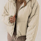 Zip Up Collared Neck Long Sleeve Winter Coat