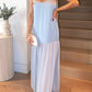 💕 Adjustable Strap Maxi Dress with Scarf - Perfect Summer Style 💕 - MegaSuperStar