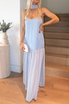 💕 Adjustable Strap Maxi Dress with Scarf - Perfect Summer Style 💕 thumbnail