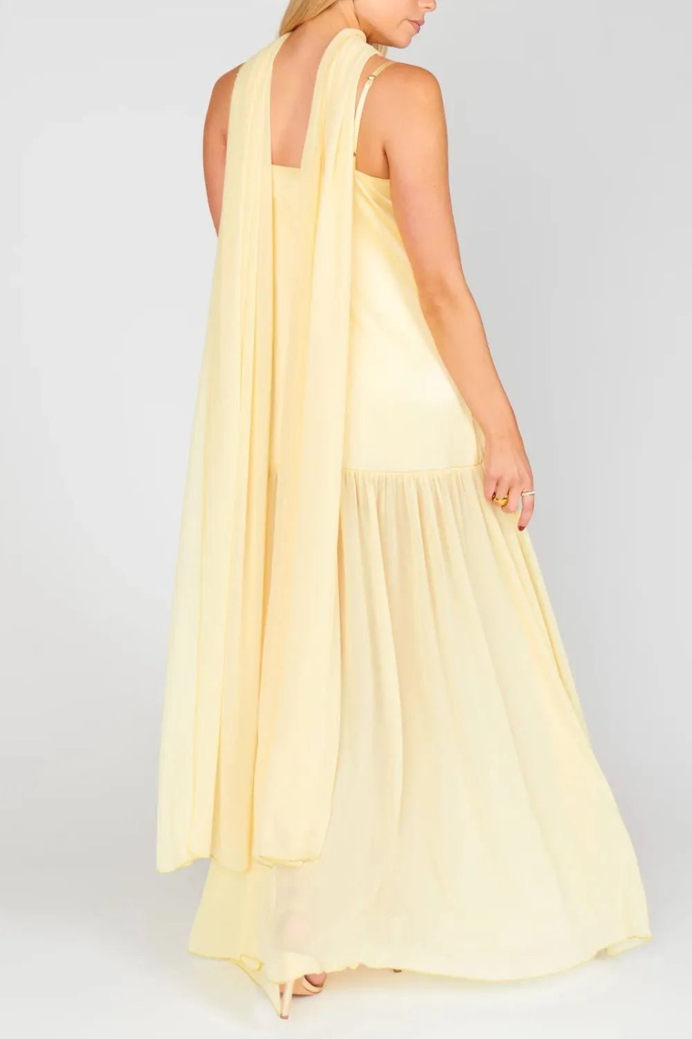 💕 Adjustable Strap Maxi Dress with Scarf - Perfect Summer Style 💕 - MegaSuperStar