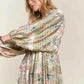 ADORA Batwing Sleeve Dress - Printed V - Neck Design for Effortless Style - MegaSuperStar