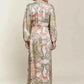 ADORA Batwing Sleeve Dress - Printed V - Neck Design for Effortless Style - MegaSuperStar