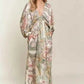 ADORA Batwing Sleeve Dress - Printed V - Neck Design for Effortless Style - MegaSuperStar