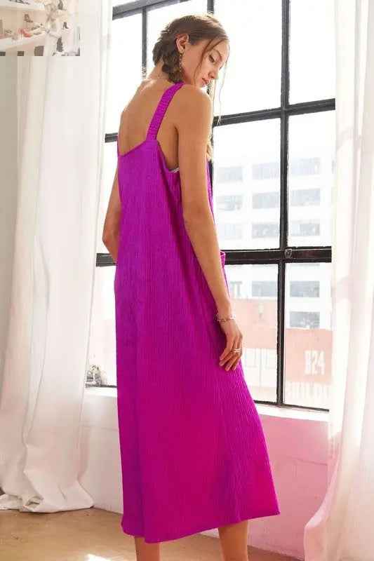 ADORA Textured Wide - Leg Jumpsuit for Effortless Style - MegaSuperStar