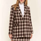And The Why Full Size Plaid Brushed Blazer for Effortless Style - MegaSuperStar