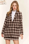 🌸 And The Why Full Size Plaid Brushed Blazer for Effortless Style 🌸 thumbnail