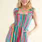 And The Why Full Size Striped Smocked Jumpsuit for Effortless Style - MegaSuperStar