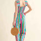 And The Why Full Size Striped Smocked Jumpsuit for Effortless Style - MegaSuperStar