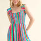 And The Why Full Size Striped Smocked Jumpsuit for Effortless Style - MegaSuperStar
