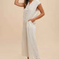 Annie Wear Wide Leg Jumpsuit with Pockets and Button Detail - MegaSuperStar