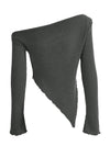 ✨ Asymmetrical One-Shoulder Knit Top Ribbed for Chic Fashion Statements ✨ thumbnail