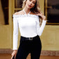 Frill Halter Neck Long Sleeve T-Shirt