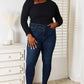 Basic Bae Asymmetrical Neck Long Sleeve Top - MegaSuperStar