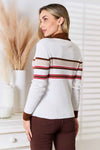 💕 Basic Bae Striped Collared Rib-Knit Top for Effortless Style 💕 thumbnail