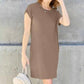 Basic Dress with Pockets - Full Size Round Neck Short Sleeve Dress for Everyday Style - MegaSuperStar