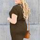 Basic Dress with Pockets - Full Size Round Neck Short Sleeve Dress for Everyday Style - MegaSuperStar