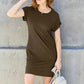 Basic Dress with Pockets - Full Size Round Neck Short Sleeve Dress for Everyday Style - MegaSuperStar