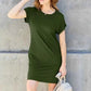 Basic Dress with Pockets - Full Size Round Neck Short Sleeve Dress for Everyday Style - MegaSuperStar