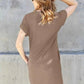 Basic Dress with Pockets - Full Size Round Neck Short Sleeve Dress for Everyday Style - MegaSuperStar