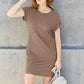 Basic Dress with Pockets - Full Size Round Neck Short Sleeve Dress for Everyday Style - MegaSuperStar