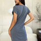 Basic Dress with Pockets - Full Size Round Neck Short Sleeve Dress for Everyday Style - MegaSuperStar