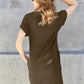 Basic Dress with Pockets - Full Size Round Neck Short Sleeve Dress for Everyday Style - MegaSuperStar