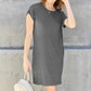 Basic Dress with Pockets - Full Size Round Neck Short Sleeve Dress for Everyday Style - MegaSuperStar