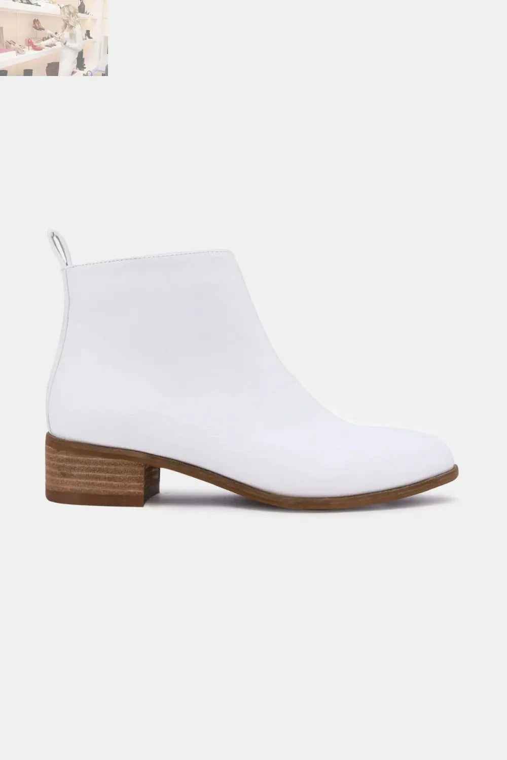 Beast Fashion Block Heel Boots in PU Leather for Stylish Comfort - MegaSuperStar