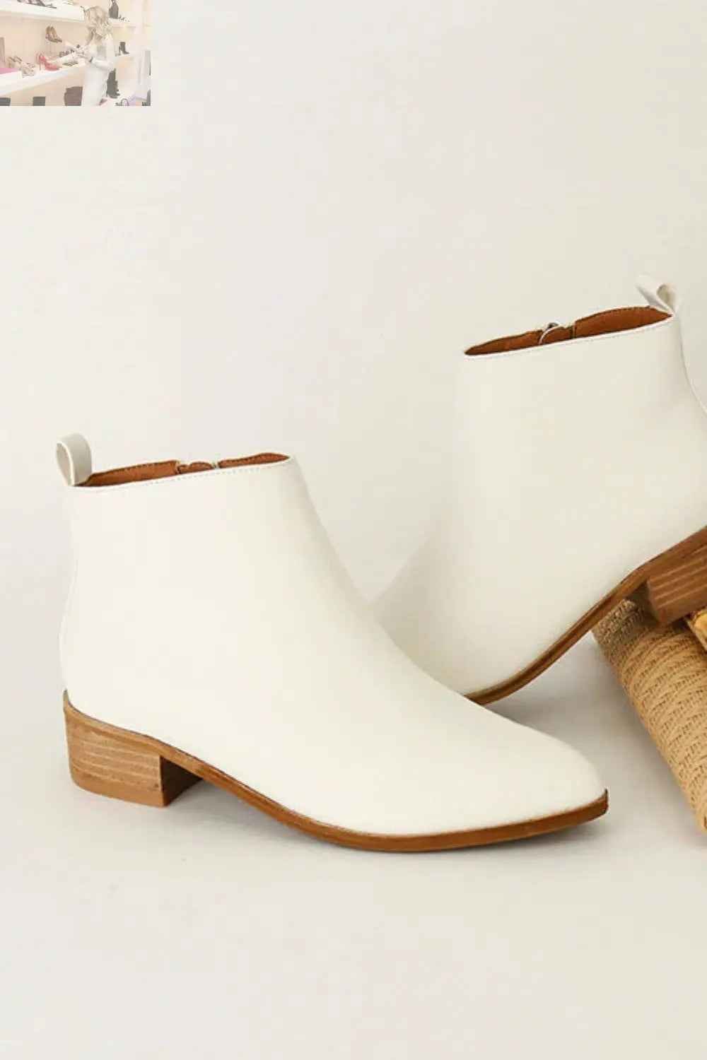 Beast Fashion Block Heel Boots in PU Leather for Stylish Comfort - MegaSuperStar