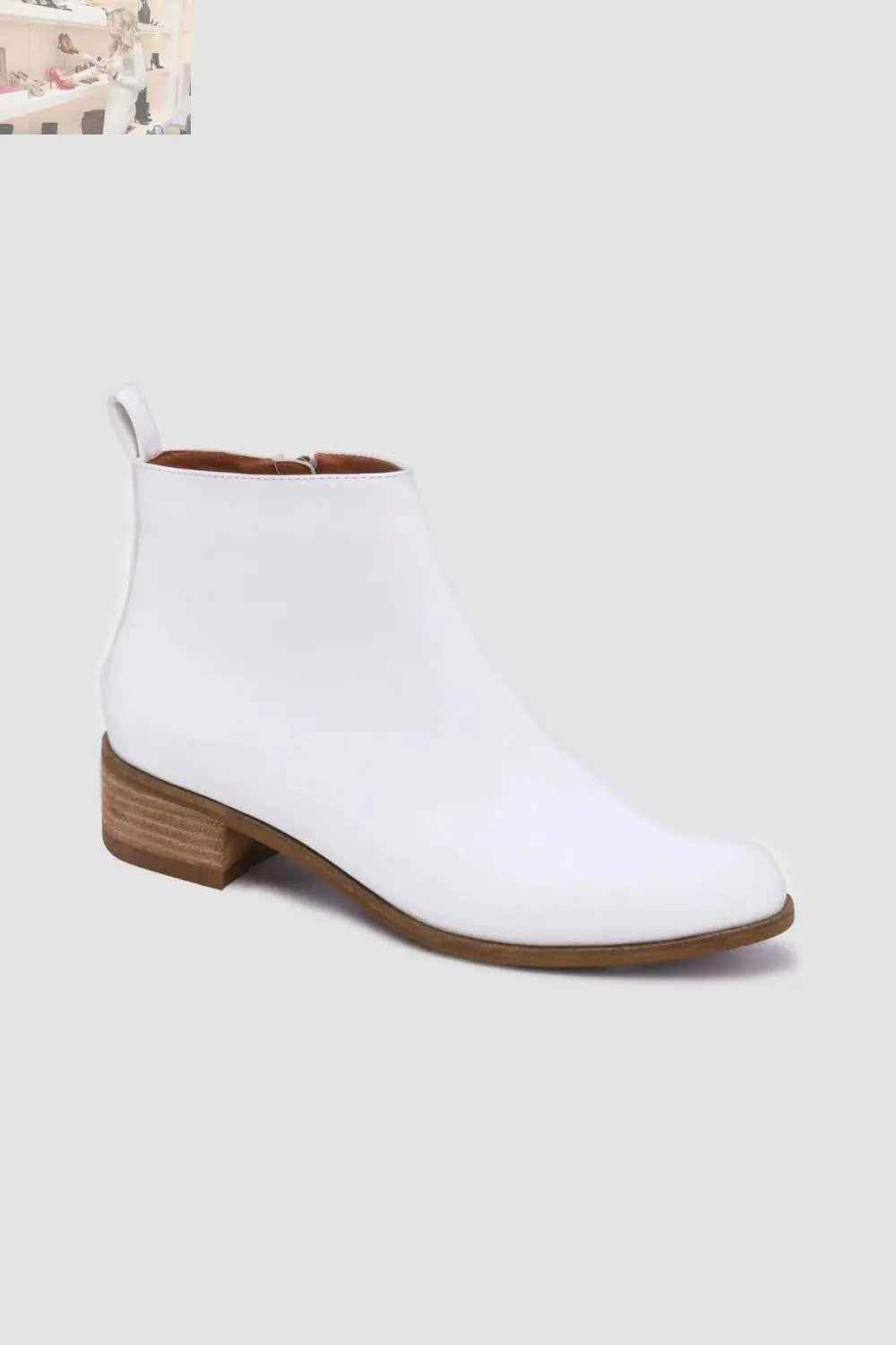 Beast Fashion Block Heel Boots in PU Leather for Stylish Comfort - MegaSuperStar