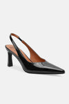 Beast Fashion Faux Leather Slingback Pumps with Pointed Toe thumbnail