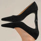 Beast Fashion Faux Suede Point Toe Pumps - MegaSuperStar