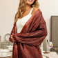BiBi Metallic Knit V - Neck Cardigan Sweater for Stylish Layering - MegaSuperStar