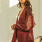 BiBi Metallic Knit V - Neck Cardigan Sweater for Stylish Layering - MegaSuperStar