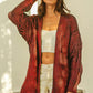 BiBi Metallic Knit V - Neck Cardigan Sweater for Stylish Layering - MegaSuperStar